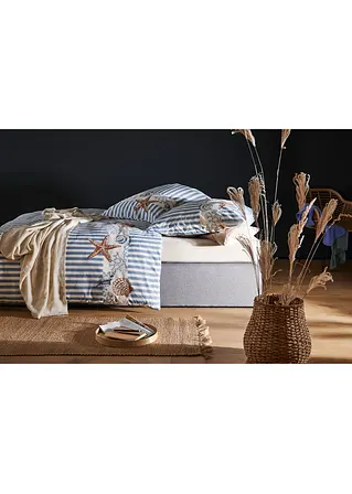 bonprix Maritimer Hingucker: Bettwäsche mit Streifen und Muscheln Günstiger Verkauf