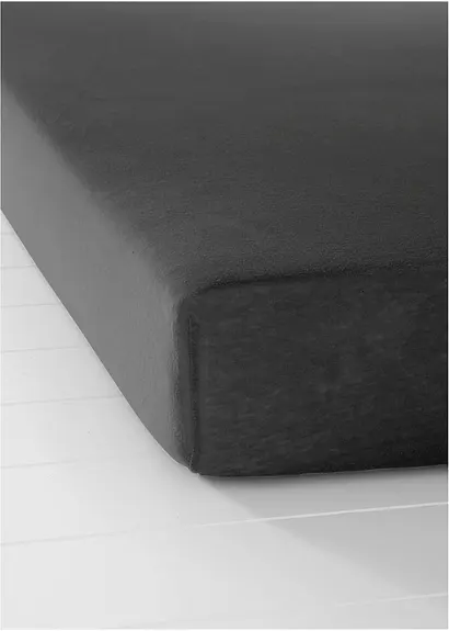 bonprix Perfekte Passform: Jersey Spannbettlaken - schwarz Fabrikpreis