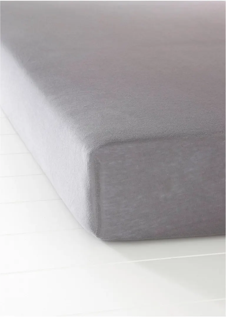 bonprix Perfekte Passform: Jersey Spannbettlaken - anthrazit