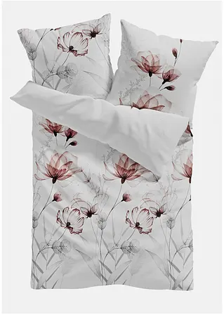 bonprix Bettwäsche mit floralem Design - weiß Baumwollgemisch Black Friday