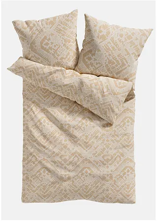 bonprix Bettwäsche mit Ethnomuster - beige Baumwollgemisch Weihnachtsangebot
